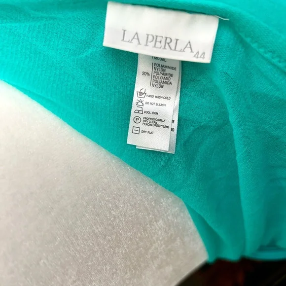 La Perla Turquoise Backless Dress With Shawl - Picture 11 of 11
